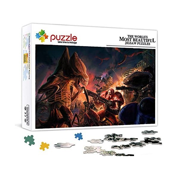 Puzzle 1000 Pièces pour Adultes, Puzzle Starcraft, Petit Mini Puzzle Enfant Puzzle Jeu Éducatif pour Les Défis des Vacances p