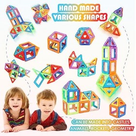 AKONE Blocs de construction magnétiques, jouets à partir de 3, 4, 5, 6, 7, 8 ans, garçons et filles, jouets magnétiques pour 