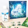 LM Puzzle Colle & Vernis 390 ml – Transparent – Colle pour puzzle/stockeur idéale pour coller des grands et petits puzzles Le