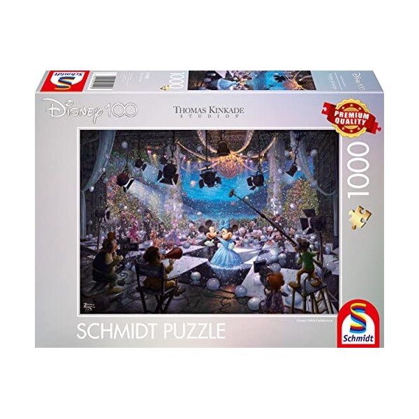 Schmidt Spiele 57595 Thomas Kinkade, Disney, 100 Jahre Sonderedition 1, édition limitée, 1000 Teile Puzzle