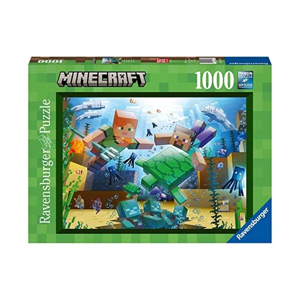 Ravensburger Minecraft Mosaic 1000 Piece Jigsaw Puzzle for Adults and Kids Age 12 Years Up