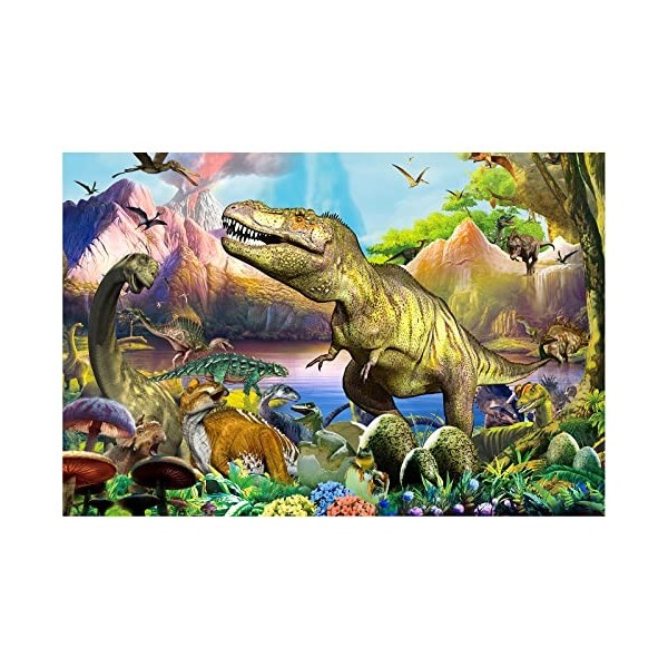 Sitodier Puzzles Dinosaures pour Enfants, Puzzles de 100 pièces pour Enfants âgés de 4 à 8 Ans, Jouets éducatifs pour Enfants