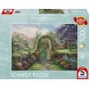 Schmidt Spiele 59940 Thomas Kinkade Hummingbird Cottage 1000 Piece Jigsaw Puzzle, Multicolore