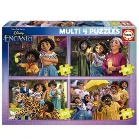 Educa - Multi 4 Encanto | Ensemble de 4 Puzzles pour Enfants progressifs de 50 à 150 pièces. Mesure Une Fois monté: 34 x 24 c