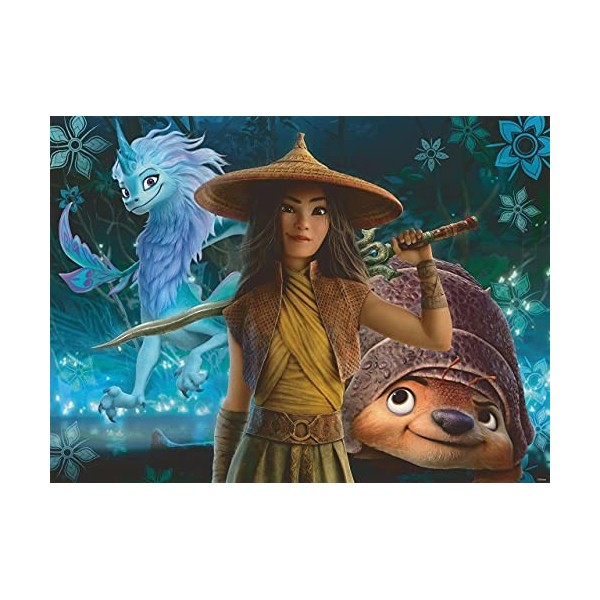 Ravensburger - Puzzle Enfant - Puzzle 200 p XXL - Raya, Tuk Tuk et Sisu - Disney Raya et le dernier dragon - Dès 8 ans - 1293