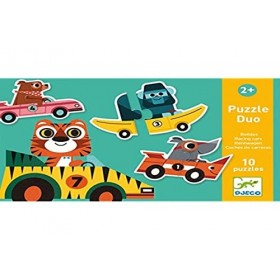 DJECO- Puzzle éducatif Duo Bolides, 38148