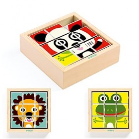 DJECO emboîtables et Puzzles Casse-tête Tournanimo, DJ01953, Multicolore