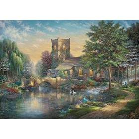 Schmidt Spiele 57367 Thomas Kinkade, Willow Wood Chapel, 1000 Teile Puzzle