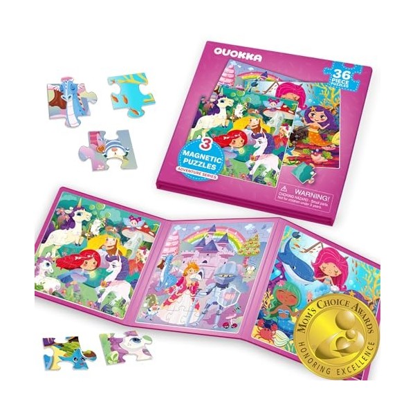Jeu Magnétique Bébé 2-3 Ans - Livre Avec 20+ Aimants Créatures Marines - Jouet Éducatif Voyage, Motricité Fine