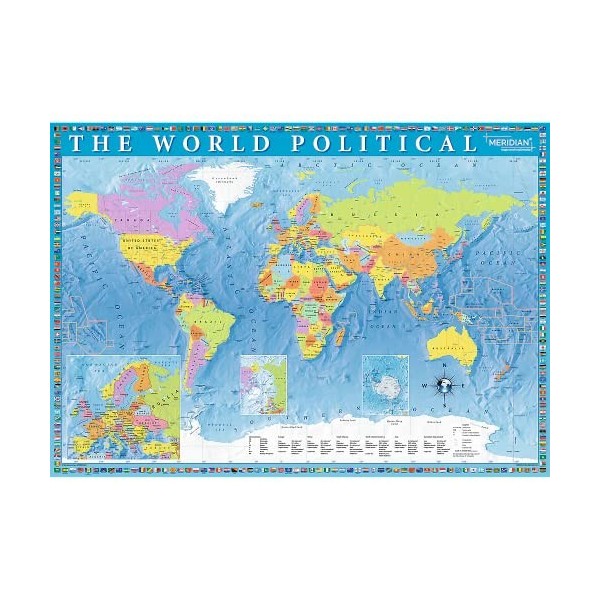 Trefl Islande 2000 Pièces Qualité Premium pour Adultes et Enfants à partir de 12 Ans Puzzle, TR27099, Carte du Monde Politiqu