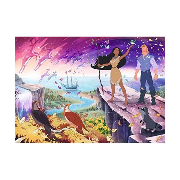 Ravensburger - Puzzle Adulte - Puzzle 1000 p - Pocahontas Collection Disney - Adultes et enfants dès 14 ans - Puzzle de qua