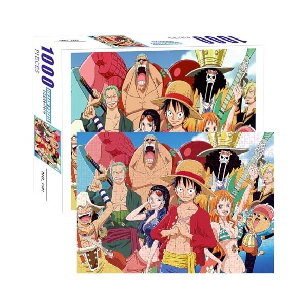 IOSCDH Puzzle Adulte, Puzzle One-Piece, Puzzle de qualité supérieure, Anime Cartoon Puzzle 1000 Pièces Puzzle en Bois Affiche