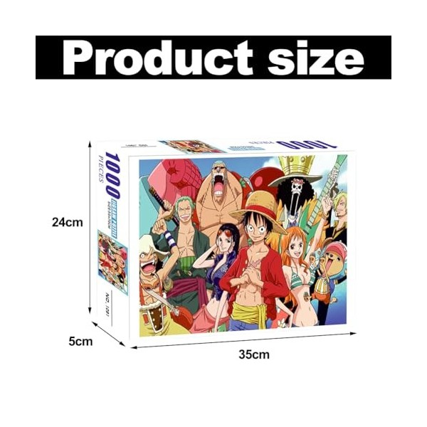 IOSCDH Puzzle Adulte, Puzzle One-Piece, Puzzle de qualité supérieure, Anime Cartoon Puzzle 1000 Pièces Puzzle en Bois Affiche