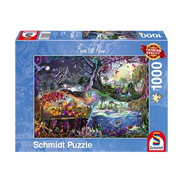 Schmidt Spiele 57587 Rose Cat Khan, Portail des Quatre Royaumes, Puzzle de 1000 pièces, Multicolore