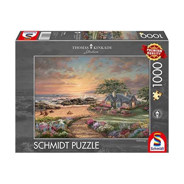 Schmidt Spiele 57368 Thomas Kinkade, Seaside Cottage, 1000 Teile Puzzle