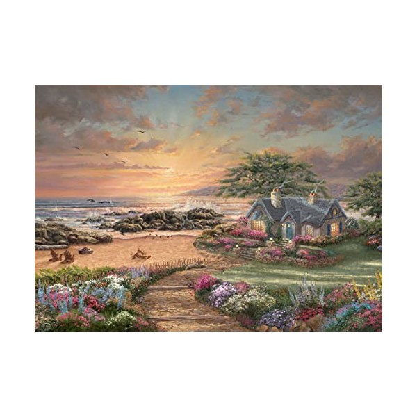 Schmidt Spiele 57368 Thomas Kinkade, Seaside Cottage, 1000 Teile Puzzle