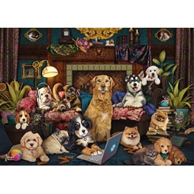 Schmidt Spiele 59987 Brigid Ashwood, soirée colorée dans Le Salon, Puzzle de 1000 pièces, Multicolore, Taille Unique