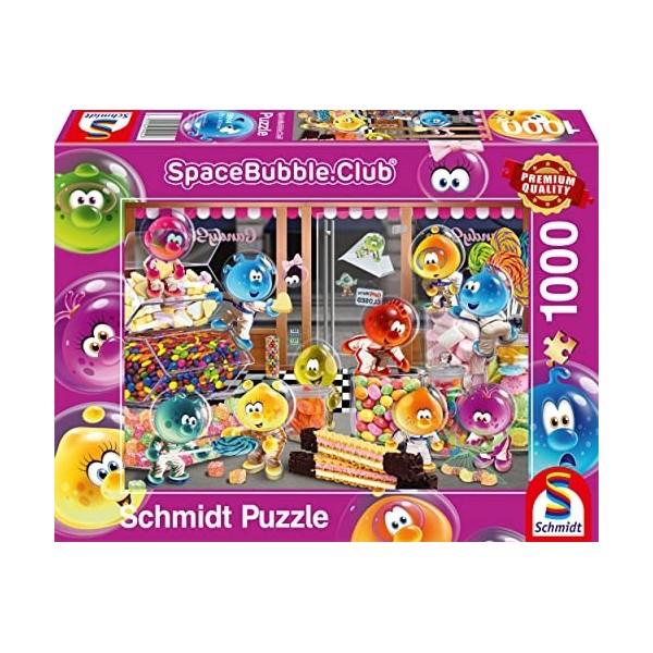 Schmidt Spiele 59944 Space Bubble Club, Happy Together at The Candy Store, Puzzle 1000 pièces, Multicolore, Taille Unique