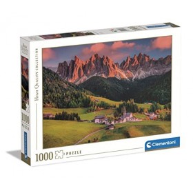 Clementoni - Dolomites Magiques - Puzzle de 1000 Pièces - Jeu de Patience et de Réflexion - Format Paysage - Image Net - 70 x