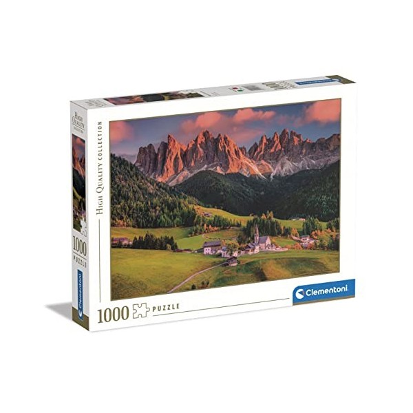 Clementoni - Dolomites Magiques - Puzzle de 1000 Pièces - Jeu de Patience et de Réflexion - Format Paysage - Image Net - 70 x