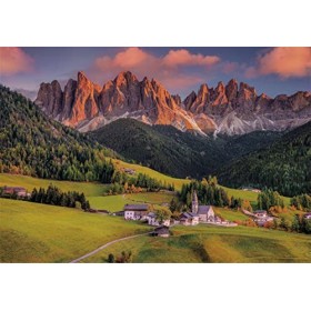 Clementoni - Dolomites Magiques - Puzzle de 1000 Pièces - Jeu de Patience et de Réflexion - Format Paysage - Image Net - 70 x