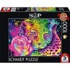 Schmidt Spiele 58514 Sheena Pike, léopard Arc-en-Ciel Fluo 1000 pièces Puzzle, coloré
