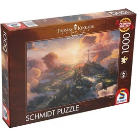 Schmidt Spiele- Thomas Kinkade, Esprit, La Croix, Puzzle de 1000 pièces, 59679, Coloré