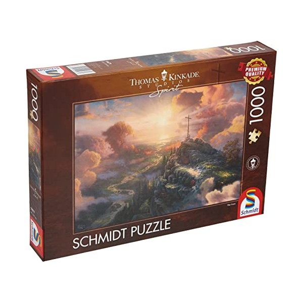 Schmidt Spiele- Thomas Kinkade, Esprit, La Croix, Puzzle de 1000 pièces, 59679, Coloré