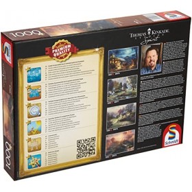 Schmidt Spiele- Thomas Kinkade, Esprit, La Croix, Puzzle de 1000 pièces, 59679, Coloré