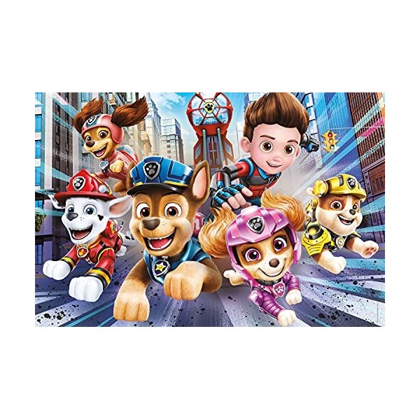 Clementoni- Paw Patrol Supercolor Pat Patrouille The Movie-24 Maxi pièces, 3 Ans Enfant, Puzzle Dessin animé-fabriqué en Ita