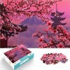 Puzzle 1000 pièces Cerisiers en Fleurs Puzzles Garçons et Filles Puzzle Difficulté Puzzle Paysage Japonais Puzzle Éducation J