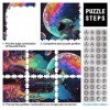 Puzzles dastronautes de Couleur pour adultesPuzzles en Carton Puzzle 1000 pièces pour Adultes et Enfants de 12 Ans et Plus J