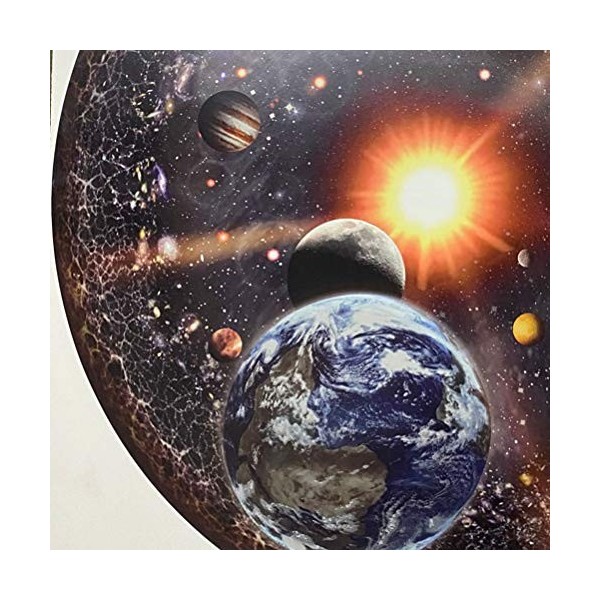 Gmuret Puzzle Univers Rond, Puzzles Classiques de Jeu de système Solaire pour Adultes Enfants Les planètes du système Solaire