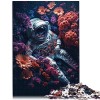 Puzzles tête Mort Flammes pour Adultes et enfantsCardboard Puzzles Puzzles pour Adultes 1000 pièces pour Adultes et Enfants à