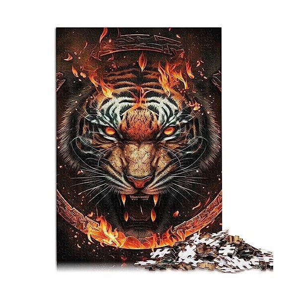 Puzzles tête Mort Flammes pour Adultes et enfantsCardboard Puzzles Puzzles pour Adultes 1000 pièces pour Adultes et Enfants à