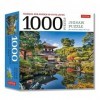 Tranquil Zen Garden in Kyoto Japan- 1000 Piece Jigsaw Puzzle: Ginkaku-ji, Temple of The Silver Pavilion Finished Size 24 in 