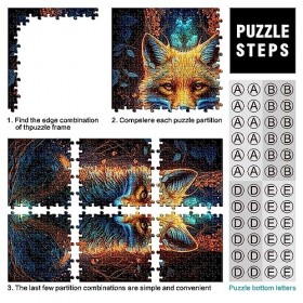 Puzzles Fox 1000 pièces pour Adultes Puzzles pour Adultes Puzzles en Carton pour Adultes et Enfants à partir de 12 Ans Jeu Di