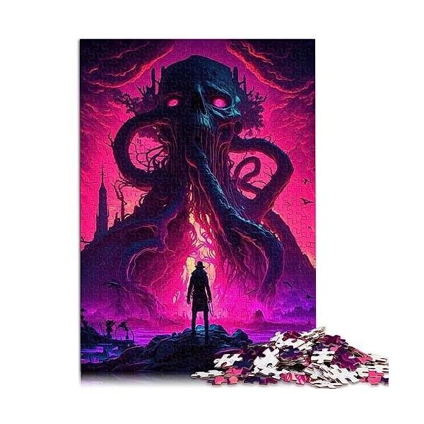 Puzzles pour Adultes Puzzle Monster Titan Cat Kraken Puzzles en Carton 1000 pièces Puzzles pour Enfants à partir de 12 Ans Je