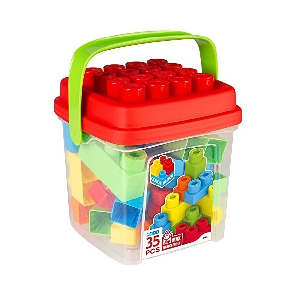 COLORBABY 49279 Kit de Construction pour Enfant 35 pièces Maxi Color Block