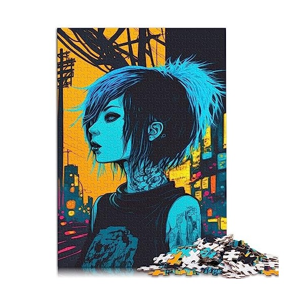 Puzzles pour Adultes et Enfants Emo Girl Puzzles pour Adultes 1000 Puzzles en Carton pour Adultes et Enfants à partir de 12 A