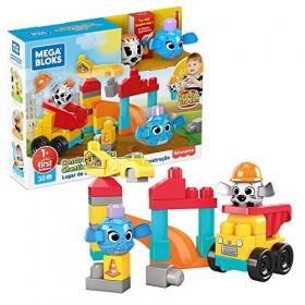 Mattel Games Mega Bloks First Builders Coucou Blocs coffret chantier de construction, 30 pièces, jouet pour enfant et bébé dè