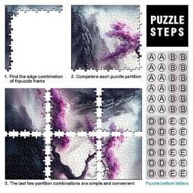 Fleurs de Cerisier Japonais Puzzles pour Adultes EnfantsPuzzles en Carton Puzzles pour Adultes Jeux de Famille 1000 pièces 10