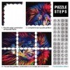 Puzzles pour Adultes Puzzles colorés danimaux Lion pour Adultes 1000 Puzzles Puzzles Carton pour Adultes et Enfants à partir
