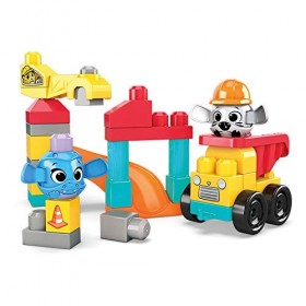 Mattel Games Mega Bloks First Builders Coucou Blocs coffret chantier de construction, 30 pièces, jouet pour enfant et bébé dè