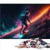 Puzzle 1000 pièces pour Adultes Astronaute Puzzle pour Adultes Puzzles en Carton Jeu Difficile （Taille 26x38cm）