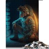 Puzzle 1000 pièces pour Adultes Astronaute Puzzle pour Adultes Puzzles en Carton Jeu Difficile （Taille 26x38cm）