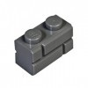 LEGO Parts and Pieces: Dark Gray Dark Stone Grey 1x2 Masonry Profile Brick x50