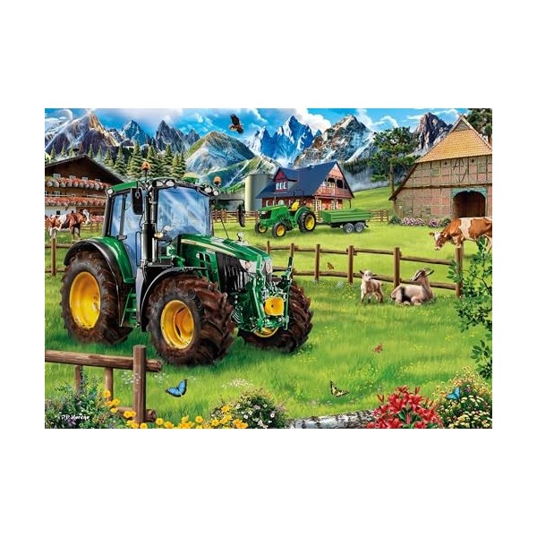 Schmidt Spiele 58535 Puzzle Tracteur, John Deere 6120M, 1000 pièces, Multicolore