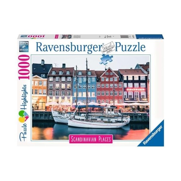 Ravensburger - Puzzle Adulte - Puzzle 1000 p - Copenhague, Danemark Puzzle Highlights - 16739