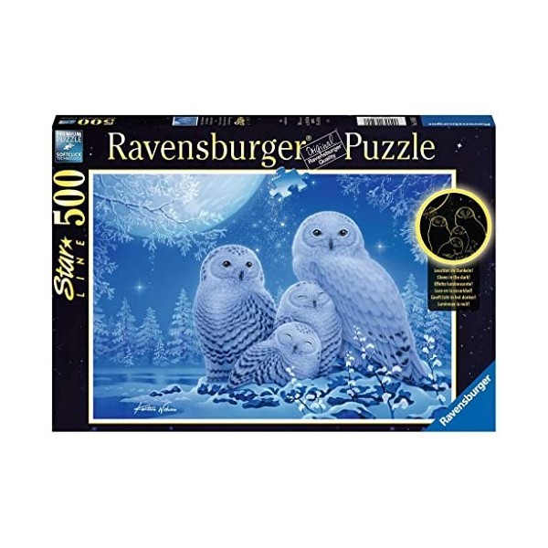 Ravensburger - Puzzle Adulte - Puzzle 500 p Star Line - Chouettes au clair de lune - 16595